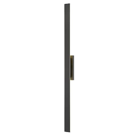 Z-Lite Stylet Outdoor Wall, 4-Light, 4.75 In.W x 72 In.L x 3.75 In.H, Sand Black/White 5006-72BK-LED